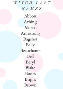 135 Witch Last Names With Meanings (+Witchy Last Names)