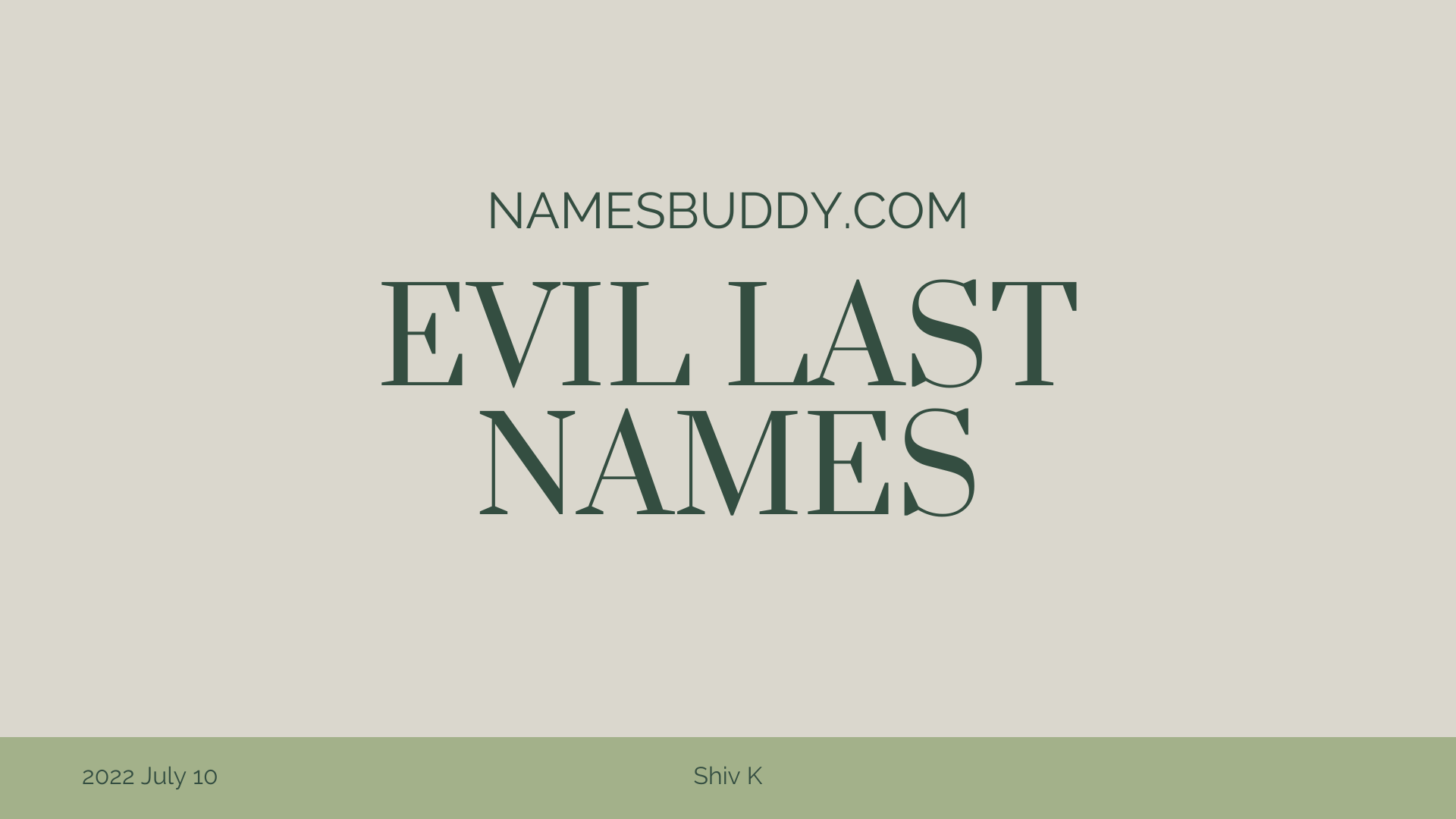 90 Evil Last Names With Meanings NamesBuddy