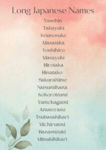 70 Cool Long Japanese Names