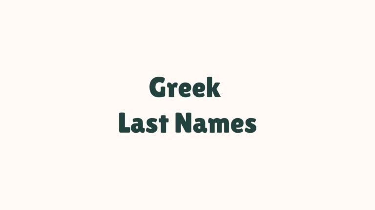 100 Cool Greek Last Names