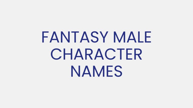 100 Male Fantasy Character Names