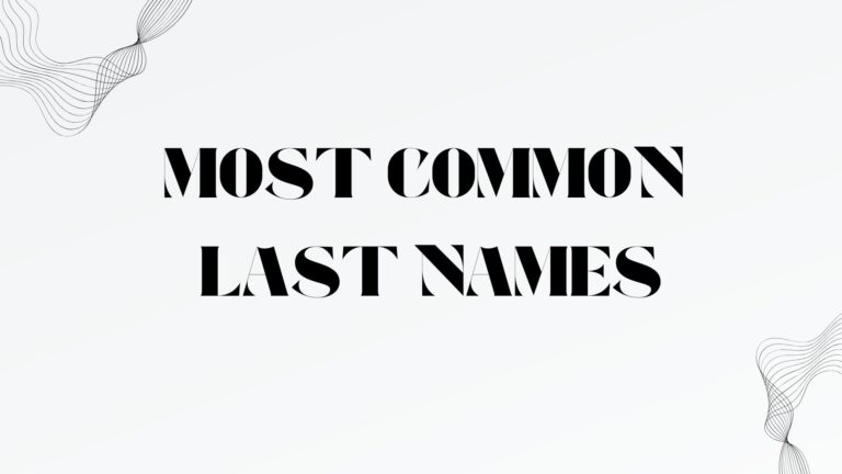 100 Most Common Last Names