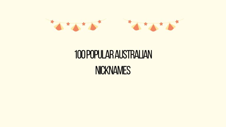 100 Popular Australian Nicknames