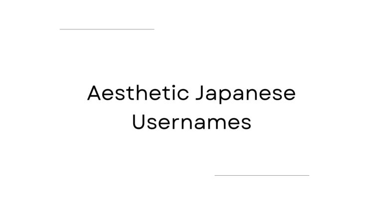 100 Aesthetic Japanese Usernames