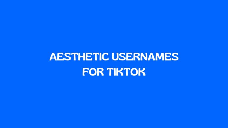 100 Aesthetic Usernames for TikTok