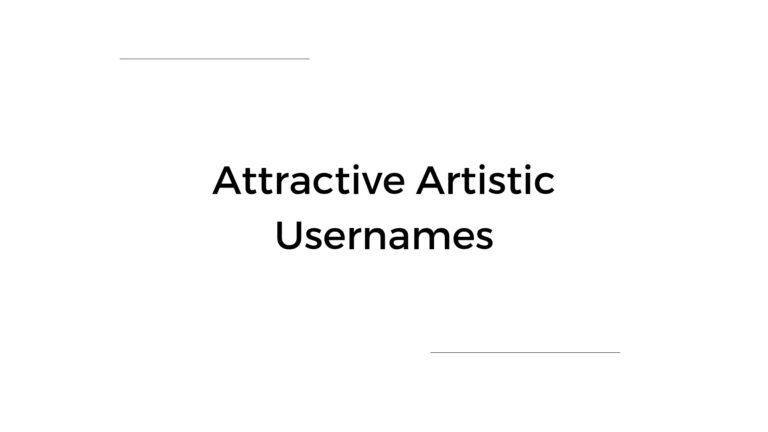 100 Attractive Artistic Usernames