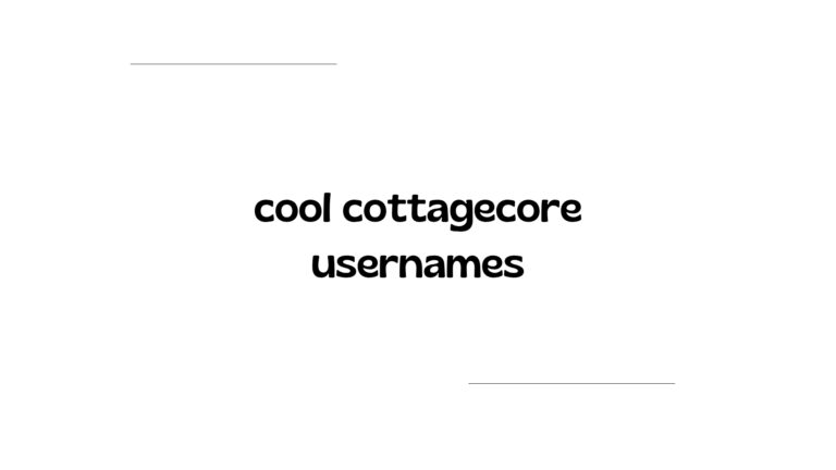 100 Cool Cottagecore Usernames