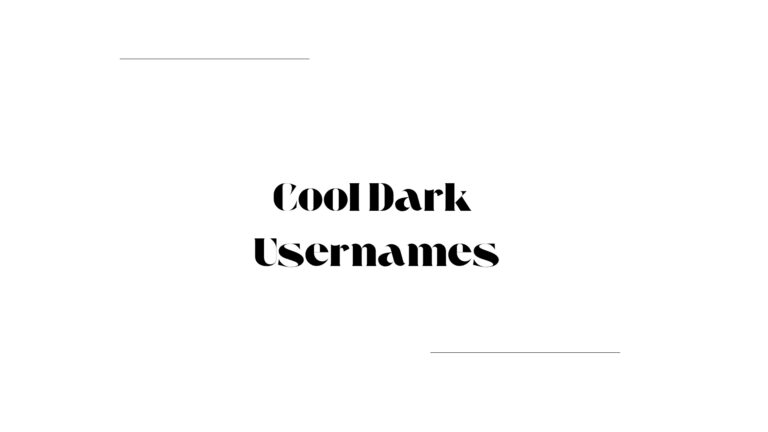 100 Cool Dark Usernames