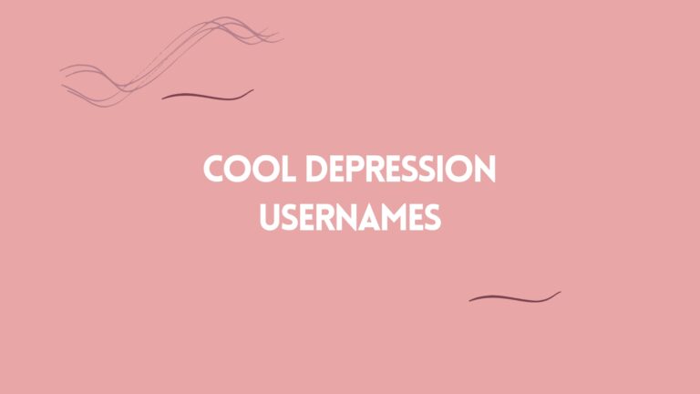 100 Cool Depression Usernames