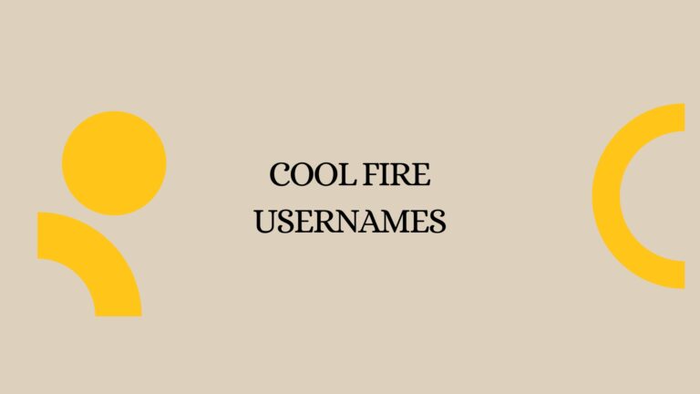 100 Cool Fire Usernames