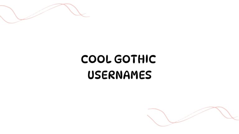 100 Cool Gothic Usernames