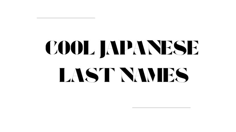 100 Cool Japanese Last Names