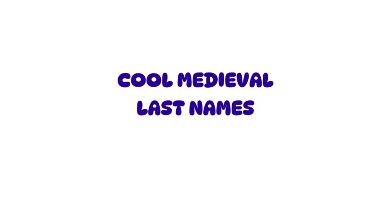 100 Cool Medieval Last Names