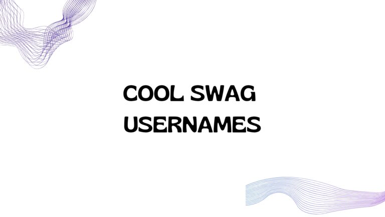 100 Cool Swag Usernames