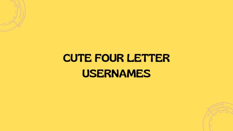 100 Cute Four Letter Usernames