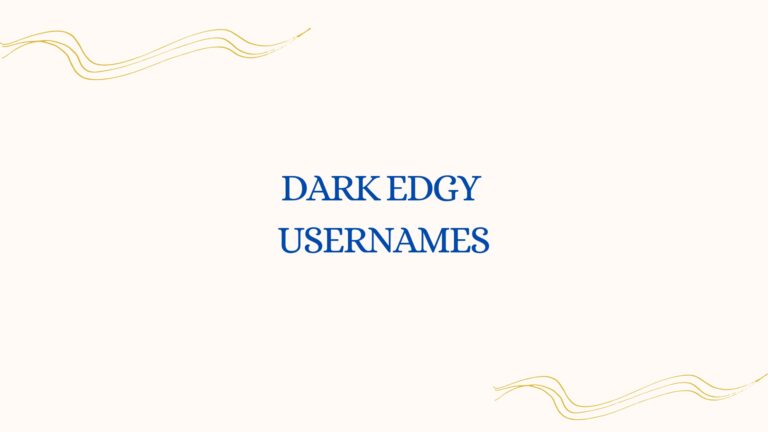 100 Dark Edgy Usernames