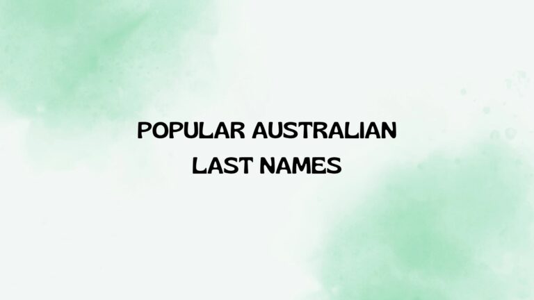 100 Popular Australian Last Names