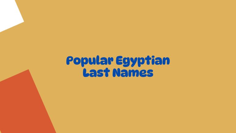 100 Popular Egyptian Last Names