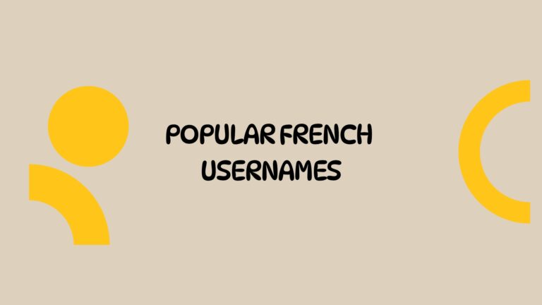 100 Popular French Usernames