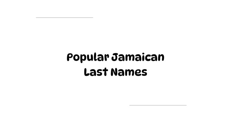 100 Popular Jamaican Last Names