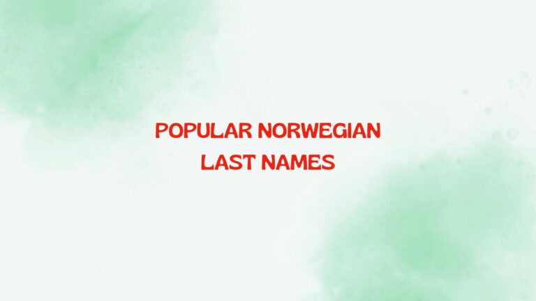 100 Popular Norwegian Last Names