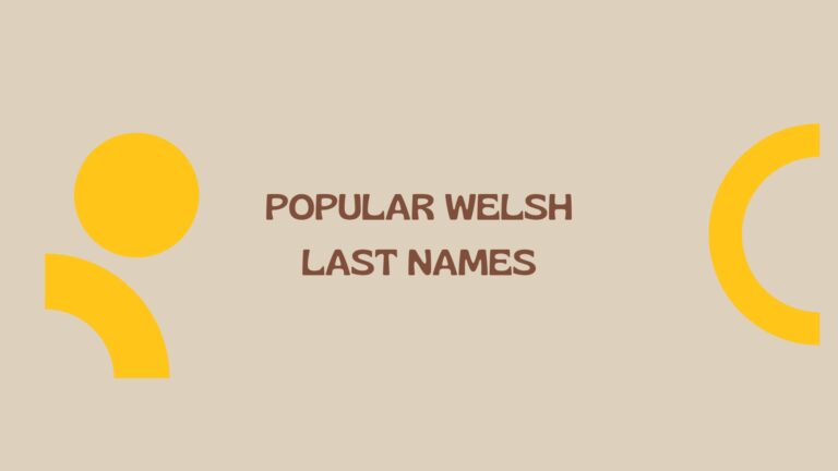 100 Popular Welsh Last Names