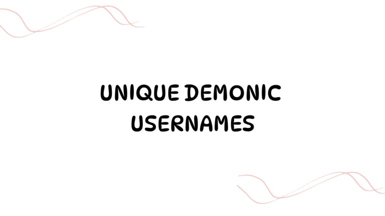 100 Unique Demonic Usernames