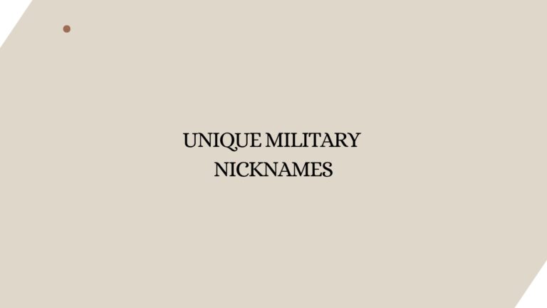 100 Unique Military Nicknames