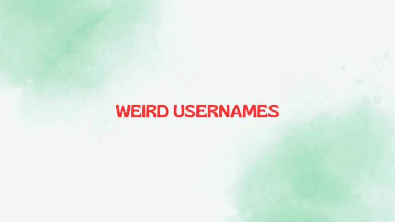 100 Weird Usernames