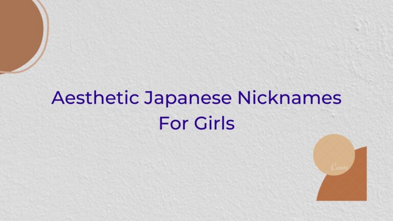 100 Aesthetic Japanese Nicknames For Girls