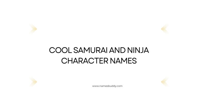 100 Cool Samurai And Ninja Character Names