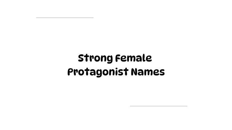 100 Strong Female Protagonist Names