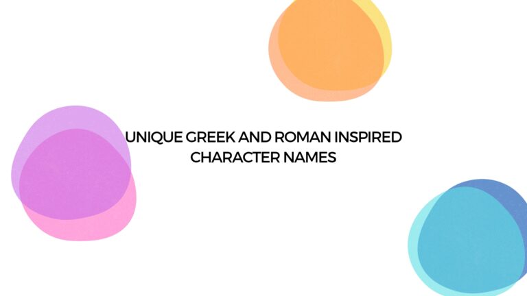 100 Unique Greek And Roman Inspired Character Names